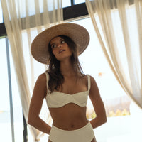 sustainable swimwear top chloe bare textured