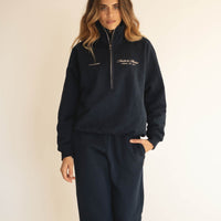 organic cotton sweatshirt in navy