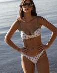 sustainable swimwear top ellie shell dots