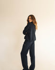 organic cotton trackpants in navy
