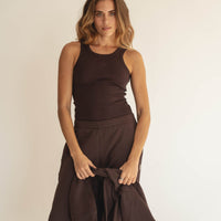 organic cotton trackpants in brown