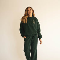 organic cotton trackpants in dark green