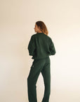 organic cotton trackpants in dark green