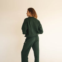 organic cotton trackpants in dark green
