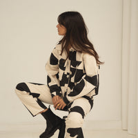 denim trousers print b&w