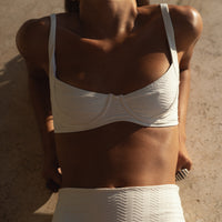 sustainable swimwear top chloe bare textured