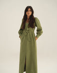 eli denim dress green