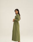 eli denim dress green