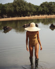 conscious x sienna sustainable swimwear swimsuit savanna