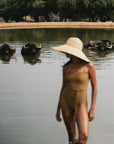 conscious x sienna sustainable swimwear swimsuit savanna