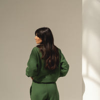 organic cotton trackpants in palma green