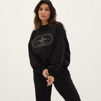 organic cotton sweater in black