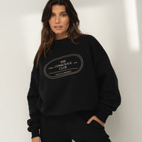 organic cotton sweater in black