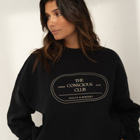 organic cotton sweater in black