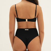 sustainable swimwear top eva full black