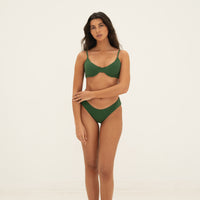 sustainable swimwear top eva palma green