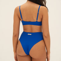 sustainable swimwear top zoe deep blue