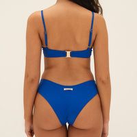 sustainable swimwear top eva deep blue