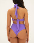 sustainable swimwear top allera terry lilac