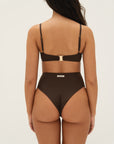 sustainable swimwear top eva chocolate
