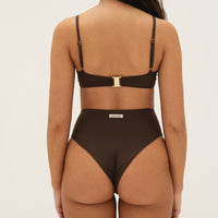 sustainable swimwear top eva chocolate