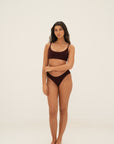 sustainable swimwear top zoe wine