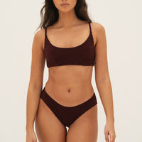 sustainable swimwear top zoe wine