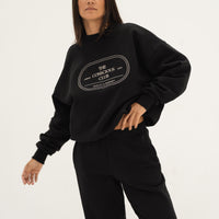 organic cotton sweater in black