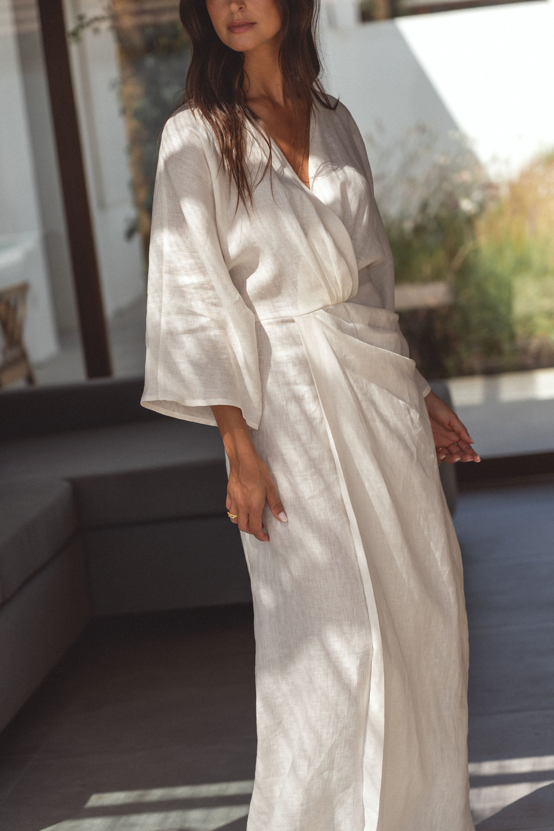 linen kimono dress shell – Conscious the label Blue greyThis natural linen Size:US 14.5-15/UK 14 filter-shoe:Sandal Allegra K Bodycon Pencil