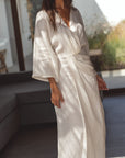 kimono linen dress shell