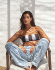sustainable light blue washed denim jeans