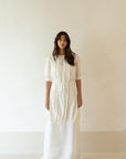 cora linen dress shell