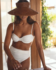 sustainable swimwear bottoms saint draped shell