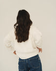 recycled cotton knitwear sweater in white