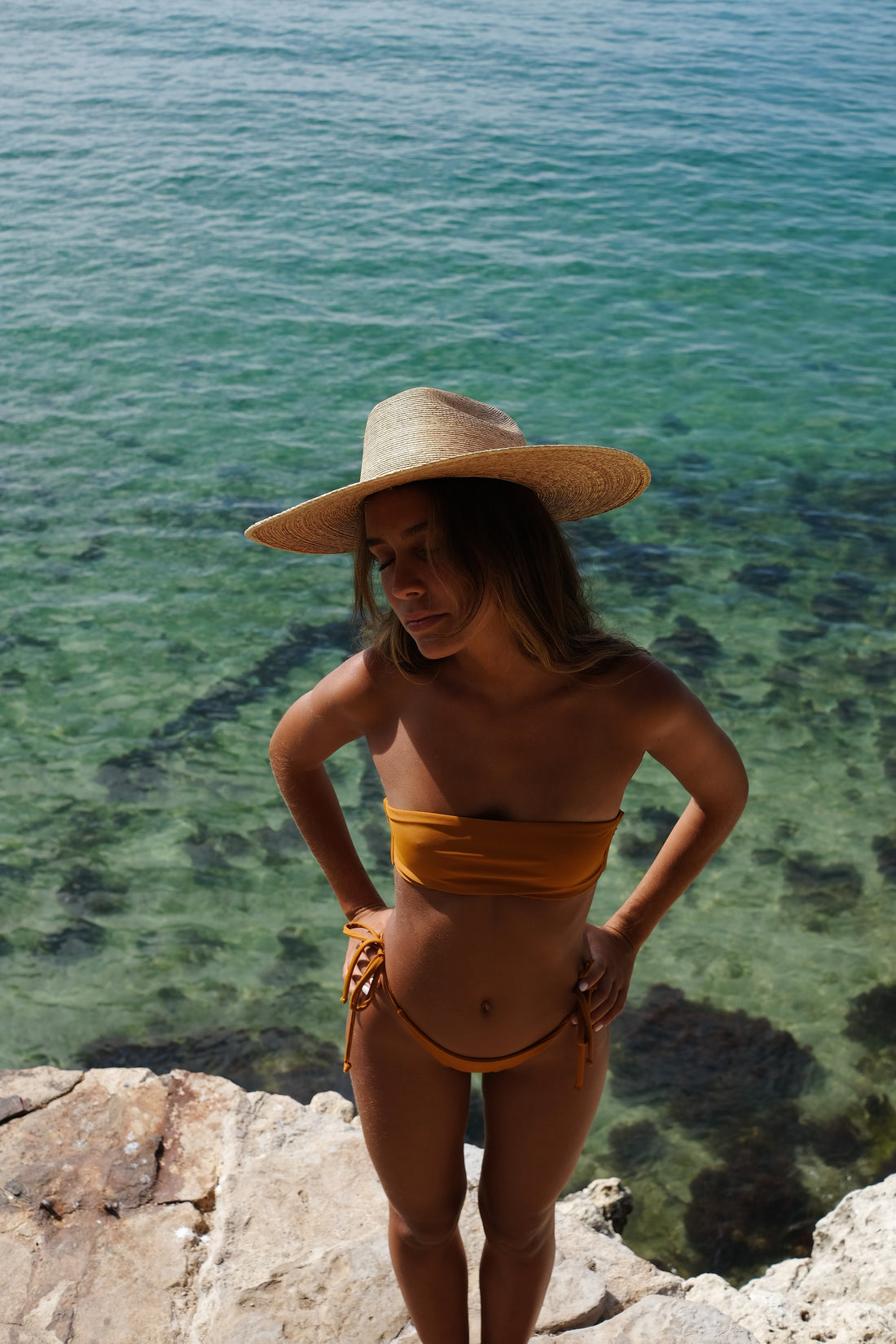 sustainable swimwear bottoms nala rust limited ed.