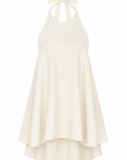 halter linen top shell