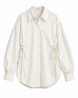 side tie shirt in bare