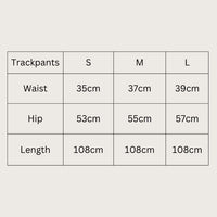 organic cotton trackpants in palma green