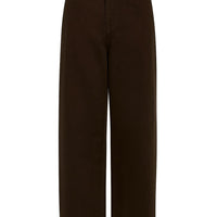 sustainable brown washed denim jeans