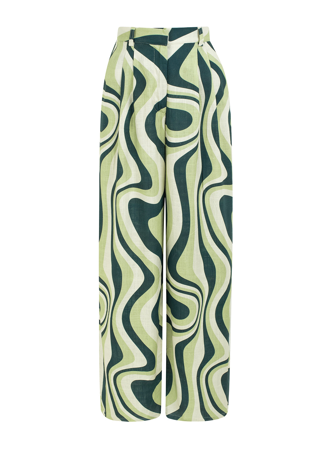 oli linen pants green waves – Conscious the label1