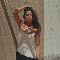 linen dress bare earth/noir
