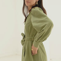 eli denim dress green