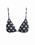 sustainable swimwear top triangle x hannah hofinger in luna dots