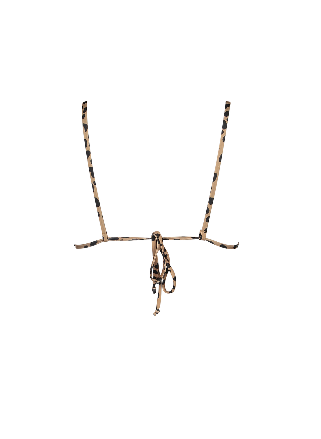 sustainable swimwear top triangle brown leopard