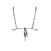 sustainable swimwear top triangle brown leopard