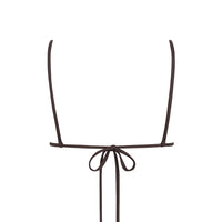 sustainable swimwear top kaya chocolate