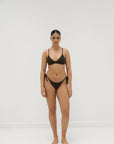 sustainable swimwear top kaya chocolate