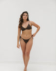 sustainable swimwear top kaya chocolate