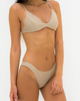 sustainable swimwear top kaya sand