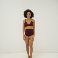 sustainable swimwear top ollie wine